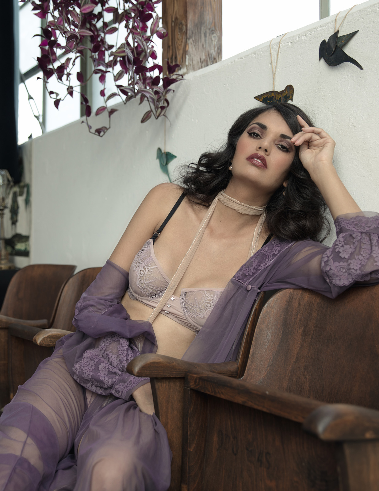 Amelia Racine model lingerie