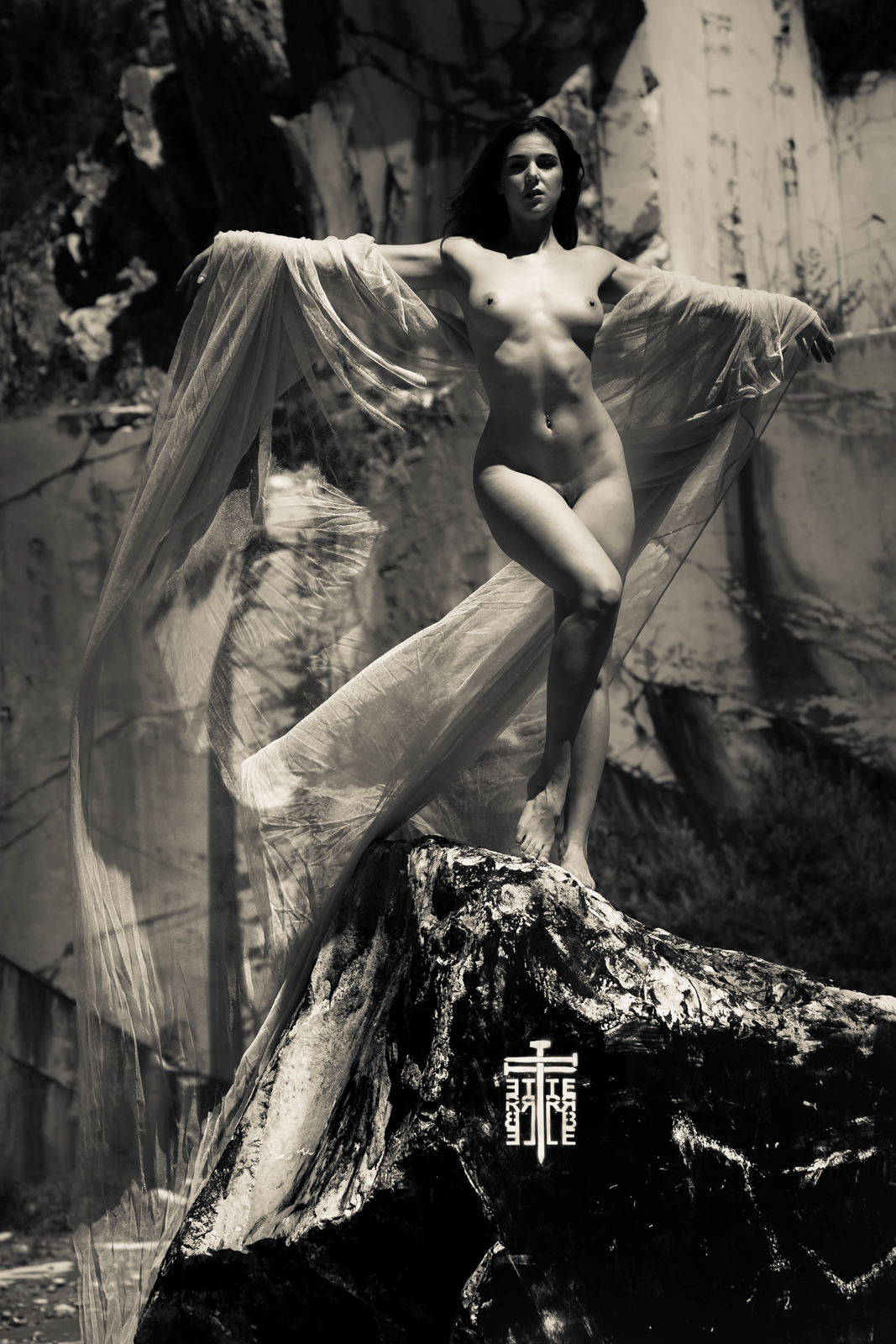Fine art nude model photography featuring Herodiade Chatnoir